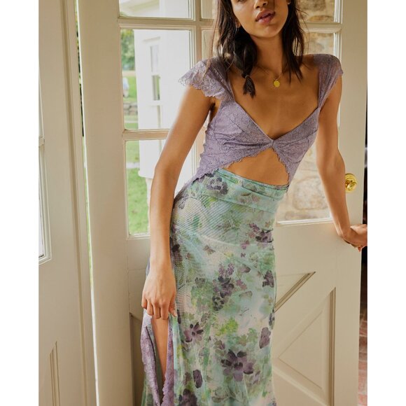 Free People Other - NWT FREE PEOPLE Suddenly Fine Maxi Slip / Moss Combo SZ: XL